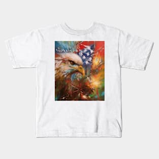 Patriotic Fusion Abstract Art Surrealistic Style Original Artwork Gift Ideas 01 Kids T-Shirt